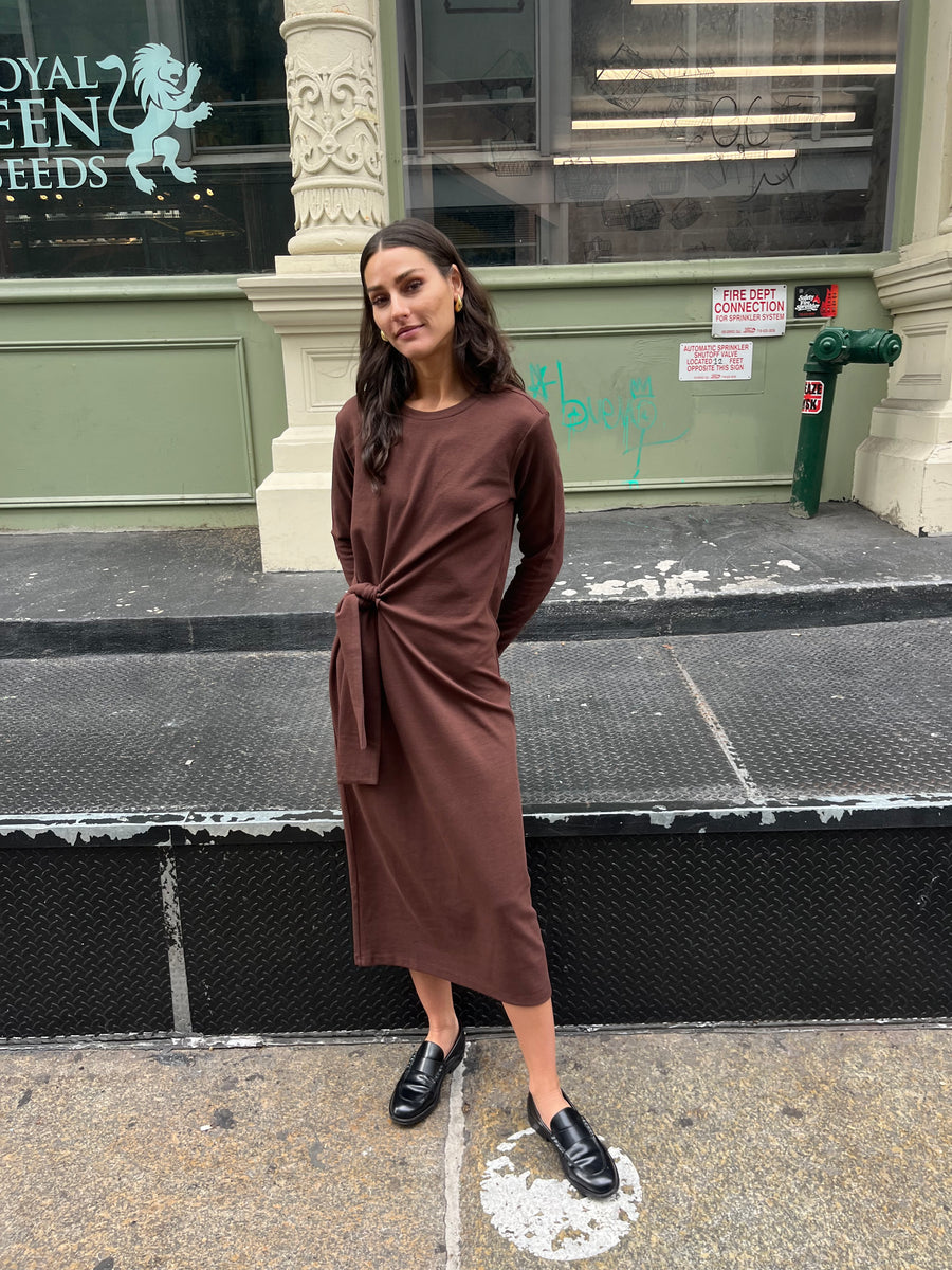 Twist Dress - Mocha
