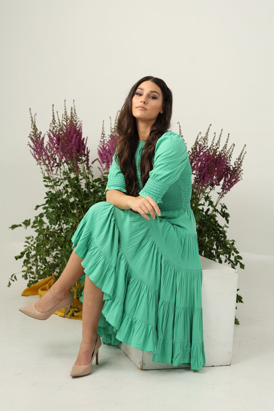 The Delilah Dress-Vert